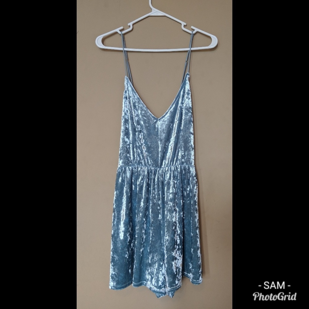 Velvet Cross Back Romper